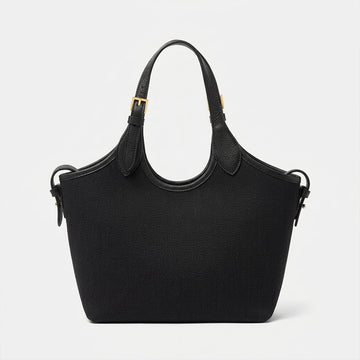 Bucket Canvas Tote Bag Black
