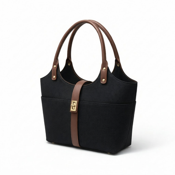 Mira Canvas Bag black & brown