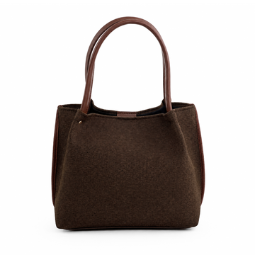Daily Tote Canvas  Bag - Premium Woven Fabric Brown