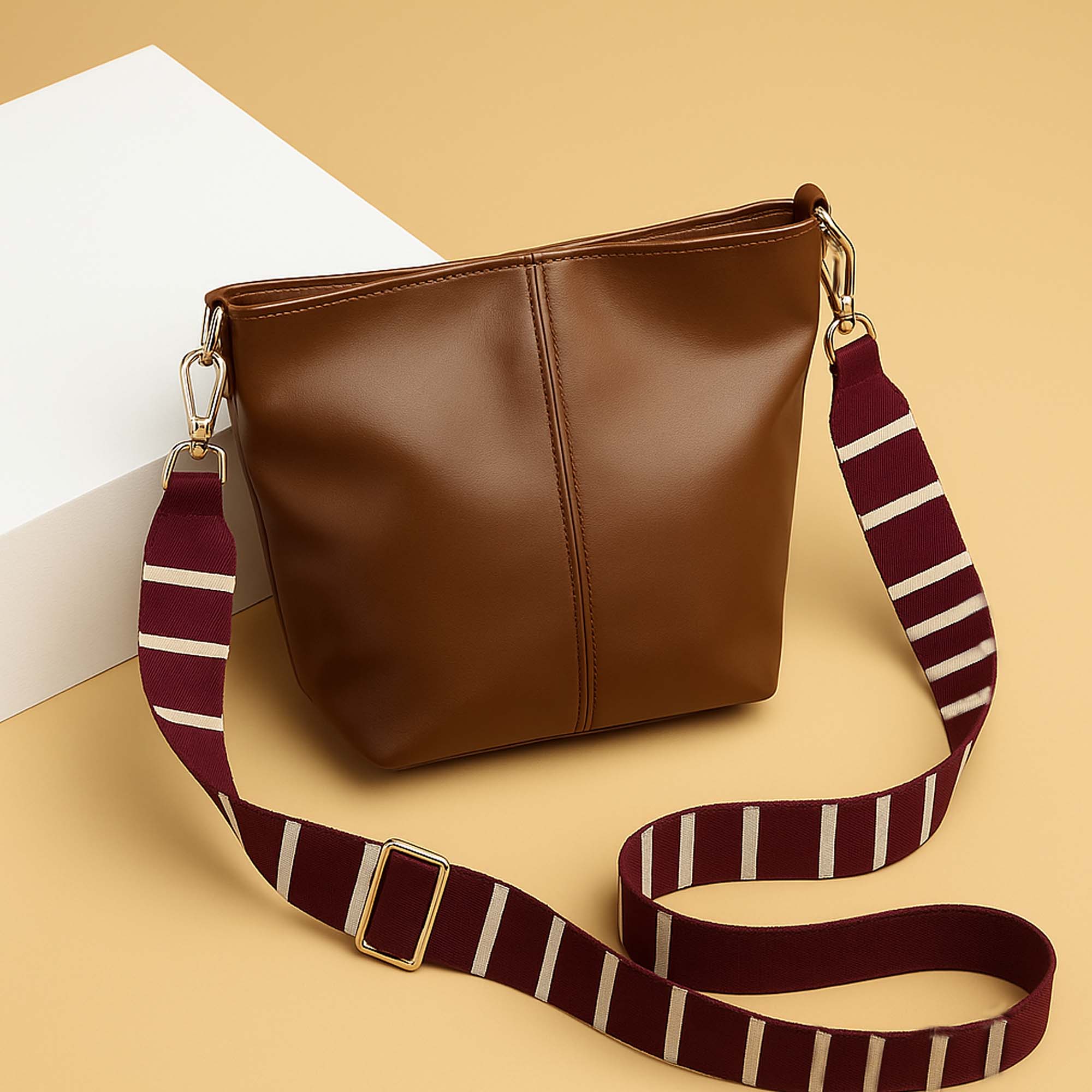 Large Capacity Tote Bag Brown